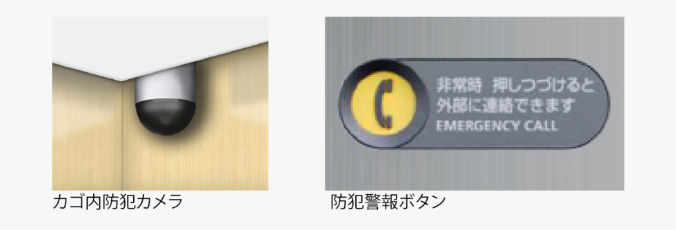 エレベーター防犯カメラシステム＋かご内防犯警報装置