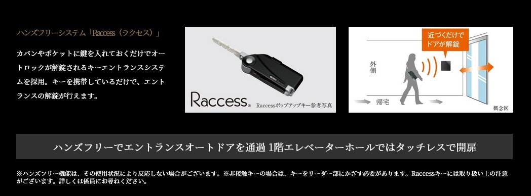 ハンズフリーシステム「Raccess（ラクセス）」